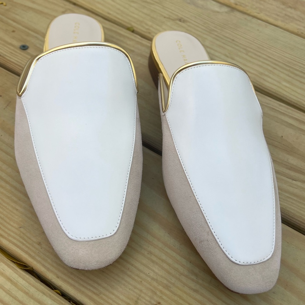Cole Haan Pearley Suede Mule - Sesame color